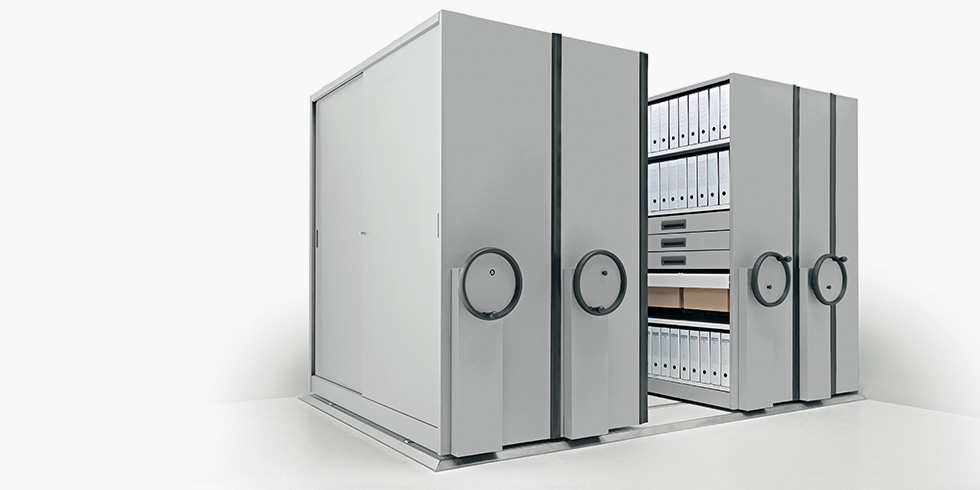 Jordan Mobile Shelving System With Round Hand Wheel Fantin Srl Jordan